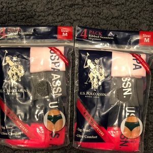 2: 4 Pack Womens US Polo Assn. Hipster Underwear Panties Medium NWT